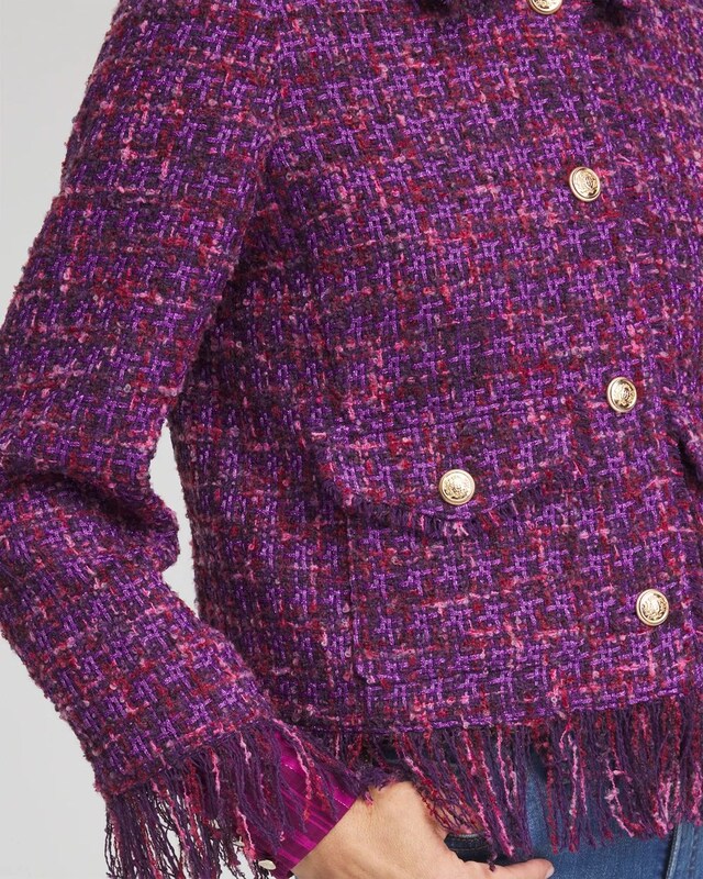 Fringe Tweed Jacket - image 4